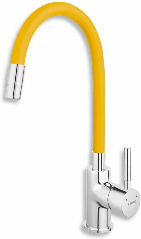 Novaservis - Ferro - Spültischarmatur mit flexiblem Arm, gelb/chrom 70710,0ZL