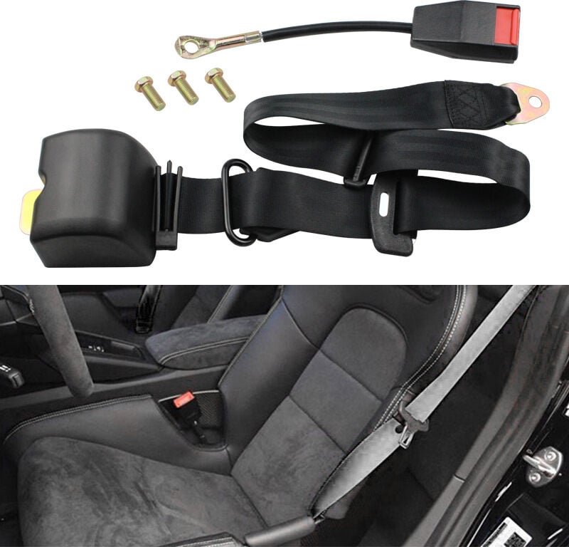 Fitags - Universal 3 Punkt verstellbar Fahrzeug Sicherheitsgurt Auto Auto Sicherheitsgurt + Schrauben