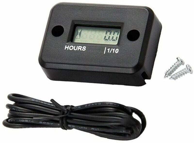 LCD-Display Digital Betriebsstundenzähler Gauge Timer für ATV Quad Motorrad Schneemobil Motocross Pit Bike Rasenmäher Tr...
