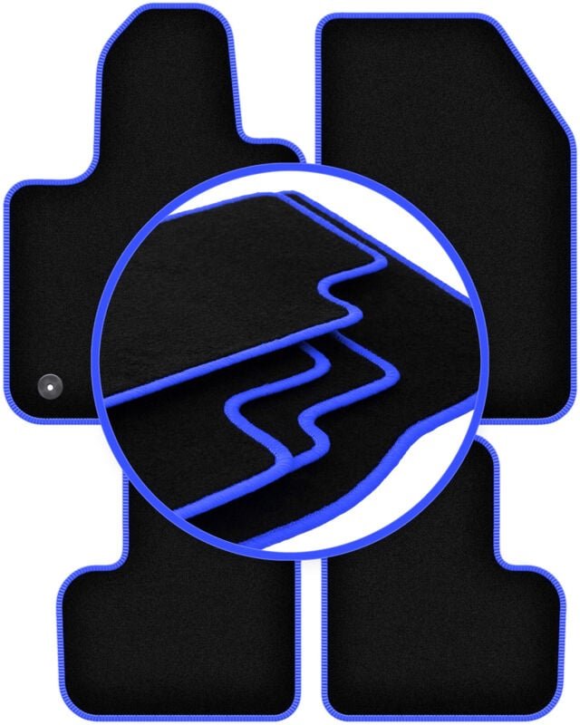 CARLUX-BLUE Autofußmatten für: Fiat 500X II Crossover (2018-)