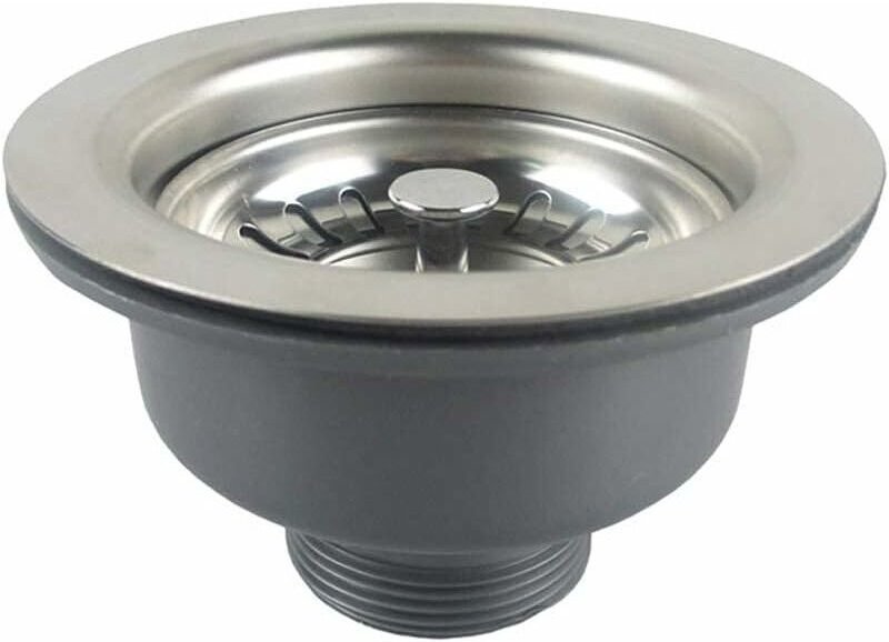 Waschbeckenstöpsel ohne Überlaufkorb Edelstahl ø 114 mm 1½", Edelstahl + ABS, Stöpsel + Korb