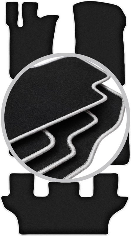 CARLUX-SILVER Autofußmatten für: Mercedes R251 / V251 7 Sitze (2005-2013)