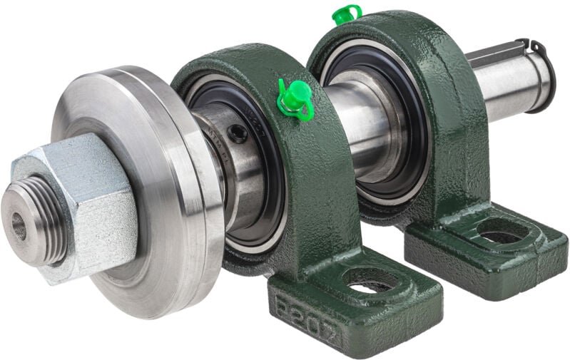 Basisset für Kreissäge (Kreis-/Querschnitt) mit 30mm Aufnahme / Linksgewinde / 250mm / basierend auf UCP207 Lagern