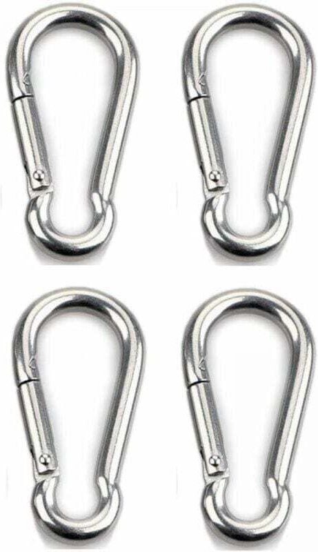 4 pezzi moschettone per impieghi gravosi con bloccaggio sportivo per cani altalena amaca in acciaio inossidabile 304 spe...