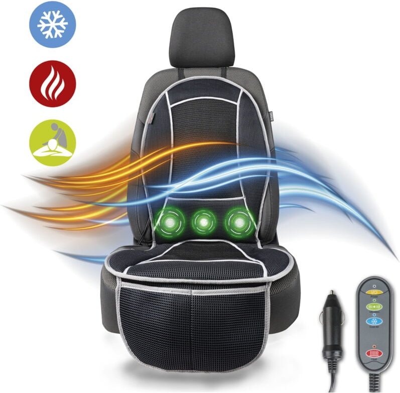 Thumbnail - Walser - PKW-Sitzauflage CoolHeat, Auto-Sitzaufleger mit Heiz-, Kühl- und Massagefunktion schwarz