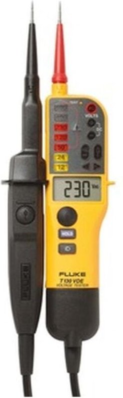 T130/VDE Zweipoliger Spannungsprüfer cat iii 690 v, cat iv 600 v led, lcd, Akustik, Vibration - Fluke