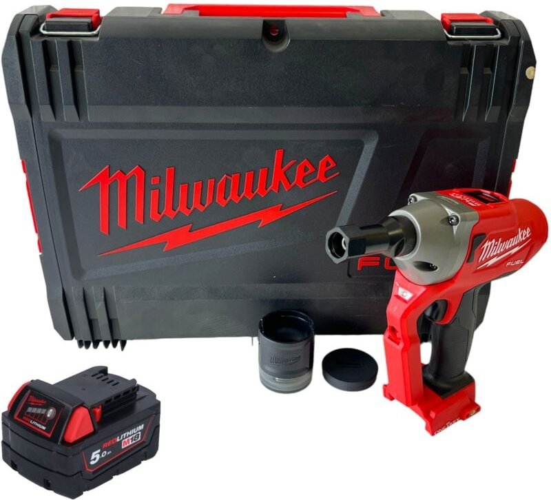 Thumbnail - Milwaukee M18 ONEFLT-501X Akku Schließringbolzensetzgerät 18 V 4,8 / 6,4 / 9,53 mm + 1x Akku 5,0 Ah + HD Box - ohne Lade...