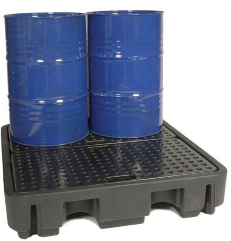 Auffangwannen für Ölfässer - 4 Fässer / max. Fassungsvermögen 250 Liter - 244018