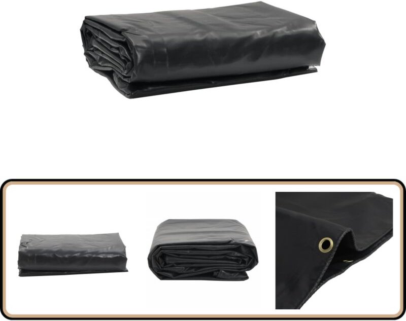 Abdeckplane Anthrazit 4x4 m 600 g/m² - Abdeckplane - Planen - Wasserdichte Plane - Wetterfeste Plane - Campingplane