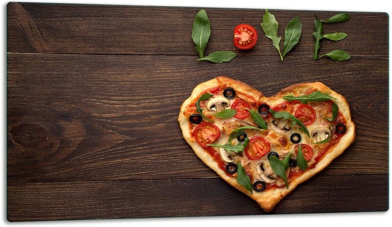 Glasschild Schneidebrett 52x30 Pizza