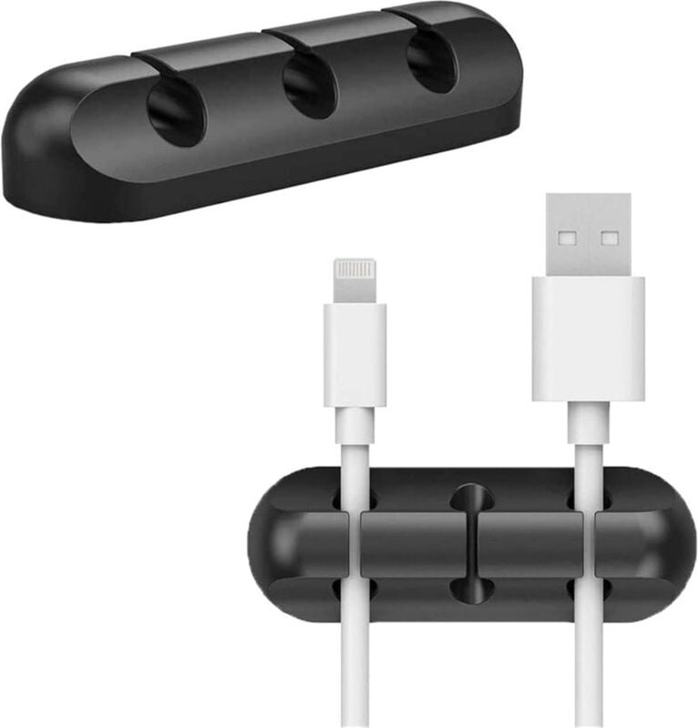 Memkey - 2 Stück Kabelklemmen, Kabelmanagement-Organizer, Klebehaken, Kabelhalter für Stromkabel und Kabel für Ladezubeh...