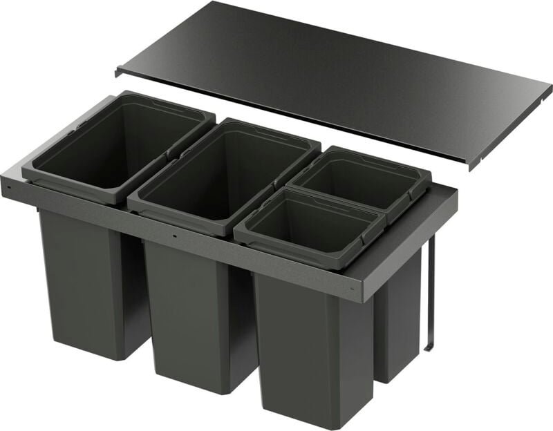 VS ENVI Flex Pro Abfalltrennsystem KB 900 mm 2 x 28/2 x 12,5 Liter Lava