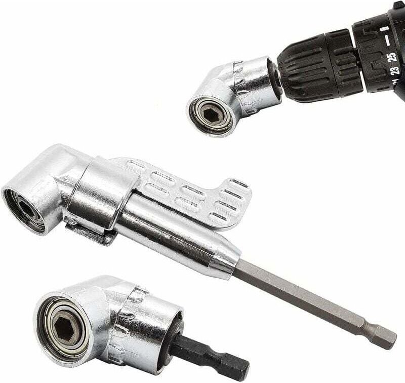 Rechtwinkliger Bohrer, 105 Grad rechtwinkliger Schraubendreher, Winkelschrauber, 1/4 Sechskantschaft für Bohrmaschine, 2...