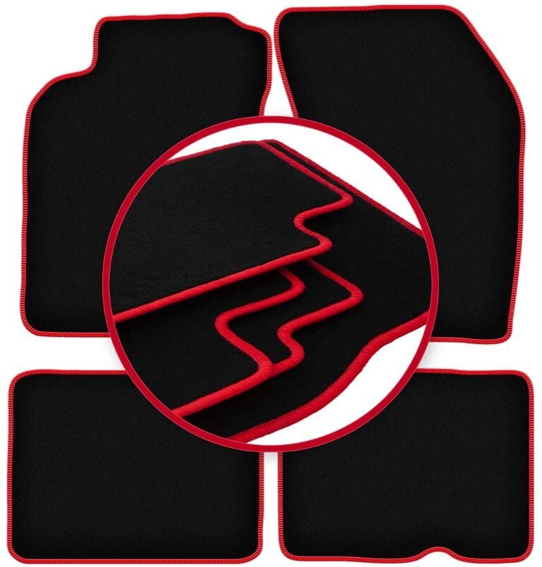 CARLUX-RED Autofußmatten für: Nissan Almera N15 Fließheck, Limousine (1995-2000)