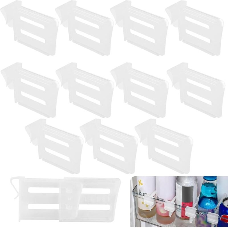 Csparkv - 12-teilige Kühlschrankteiler, Kühlschrank-Trennwand, Kühlschrank-Flaschenhalter, Kühlschrank-Organizer, Kühlsc...