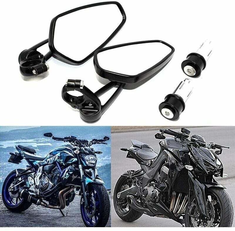 Motorrad-Lenker-Rückspiegel, Motorrad-Rückspiegel für Xj6 Mt01 Mt03 Mt07 Mt09 (schwarz)