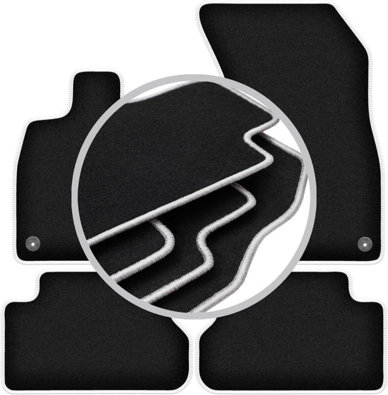 CARLUX-SILVER Autofußmatten für: Audi Q5 FYT Sportback Plug in Hybrid (2021-2022)