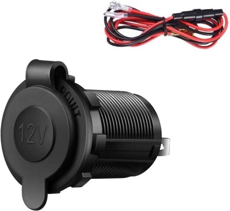 Wasserdichte Zigarettenanzünder-Steckdose im Auto, 12 v, mit 60 cm Kabel, für Auto, Marine, Motorrad