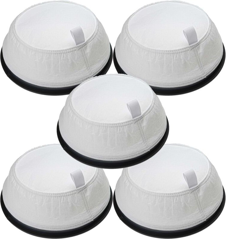 5x Sackfilter kompatibel mit Nilfisk VP300 Eco eu, VP300 Hepa EU1 Trockensauger, Staubsauger - Ersatz-Filter Schwarz Wei...