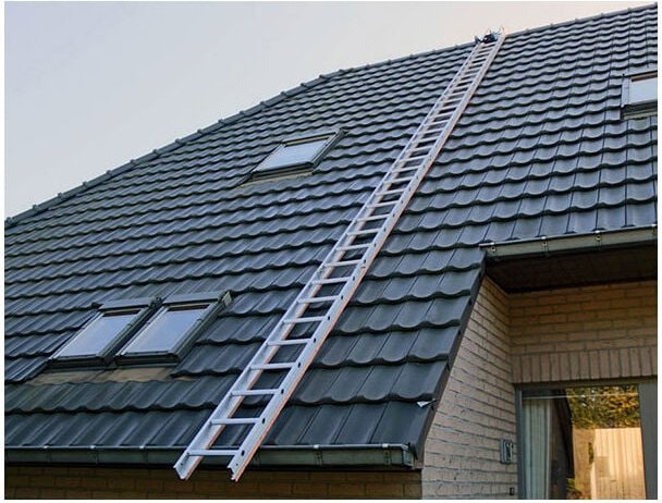 Dachleiter 20 Sprossen Länge 5,00 m – Mit Haken - DL20