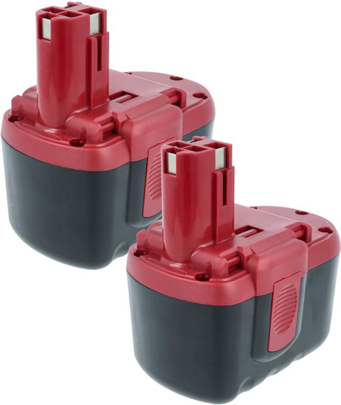 Vhbw - 2x Akku kompatibel mit Bosch psb 24VE-2, saw 24V, gsr 24VE-2, gst 24V Werkzeug (2000 mAh, NiMH, 24 v)