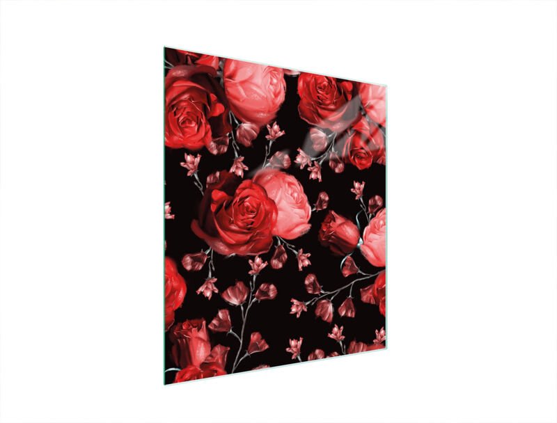 Glasschneidebrett 45x52 Rosen