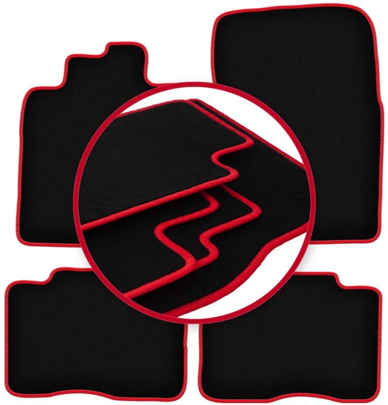 CARLUX-RED Autofußmatten für: Mitsubishi Pajero IV kurz (2006-2018)