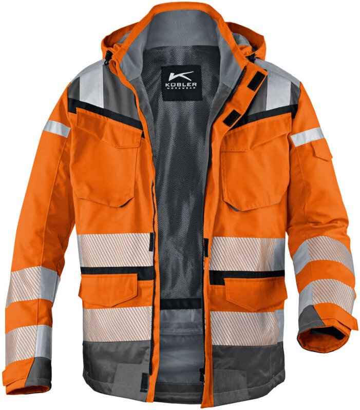 Kübler Wetterjacke reflectiq sympatex psa 2 warnorange/anthrazit Gr. m