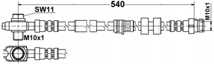 Flexible Gummibremsschläuche SKODA FABIA 3 Satz