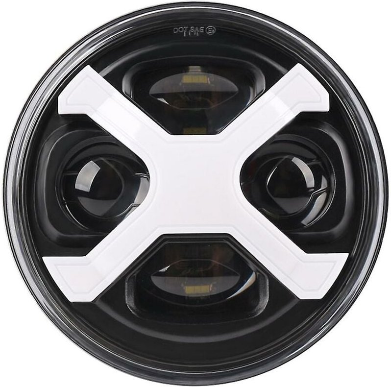 Woosien - Motorrad 5,75 Zoll runder LED-Scheinwerfer 40 w 5-3/4 Zoll Scheinwerfer für Sportster Iron 883 Street Rod