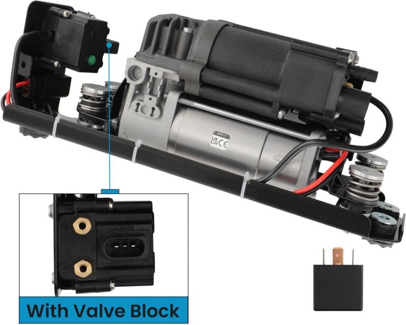 Luftfederung Kompressor mit Ventil + Relais for bmw 5er F11 F07 7er F01 F02