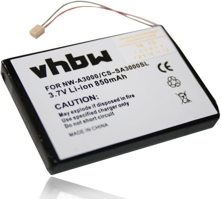 Thumbnail - Vhbw - Akku kompatibel mit Sony NW-A3000 MP3-Player Musik Player (850 mAh, 3,7 v, Li-Ion)