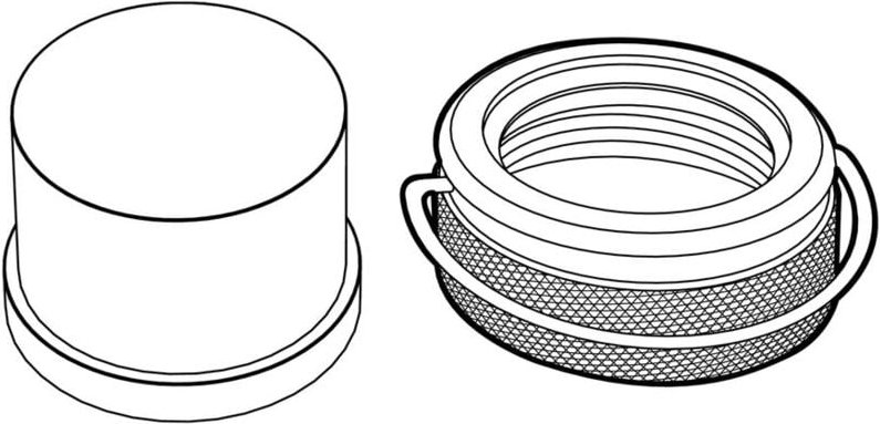 Thumbnail - Imi ta Behördenkappe m 30x1,5 Set aus Kunststoffkappe/Sicherungsring