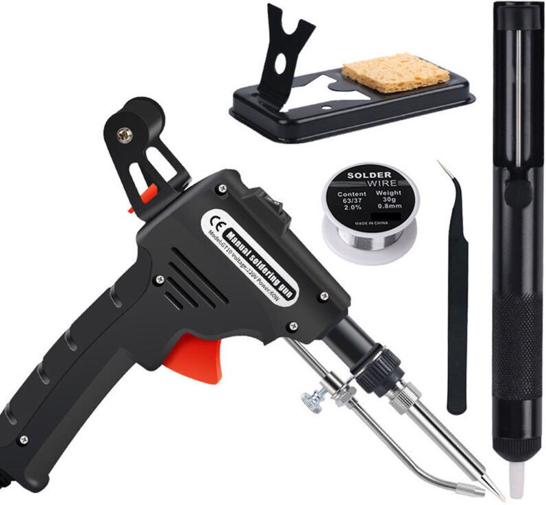 Elektrischer Löt- und Entlötkolben, manuelle Abgabe, Innenwärme-Zinnpistole, automatisches Lötpistolenset, 60 W, elektri...