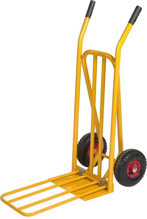 Kongamek Gepäck- und Sackkarre, klappbar 920x480x1170mm in gelb mit 250kg Tragkraft und Luftbereifung