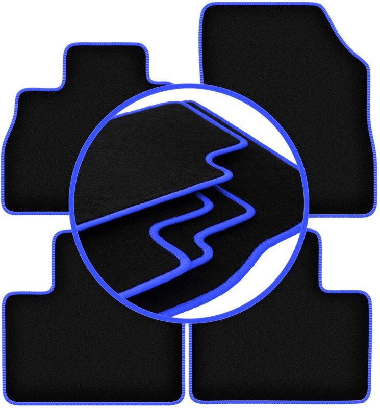 CARLUX-BLUE Autofußmatten für: Renault Scenic IV Minivan (2016-)