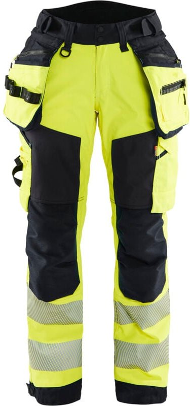 Softshell-Hose mit hoher Sichtbarkeit für Damen 7118 – Gelb/Schwarz S – FR(38) – SE(C36) – Kurz