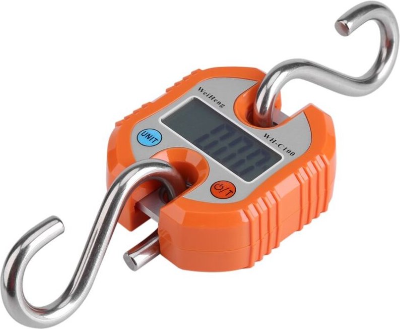 Ej.life - electronique Elektronische Gepäckwaage Federwaage Digital Tragbar mit lcd Display Haken 150 kg/300LB Orange