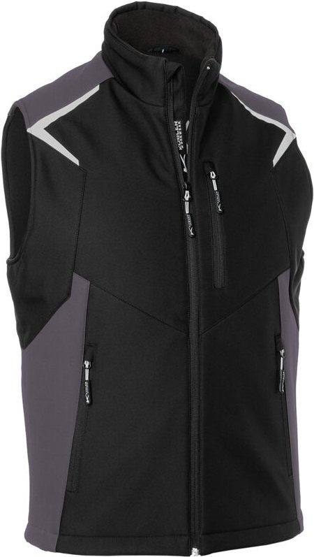 Kübler Workwear - Kübler Softshell Weste bodyforce 7125 schwarz/anthrazit Gr. l