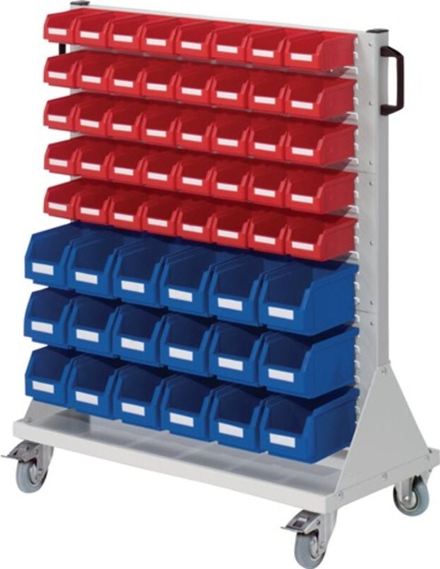 Rollwagen RasterMobil H1230xB1000xT500mm grau KastenxGr18xGr6, 40xGr7