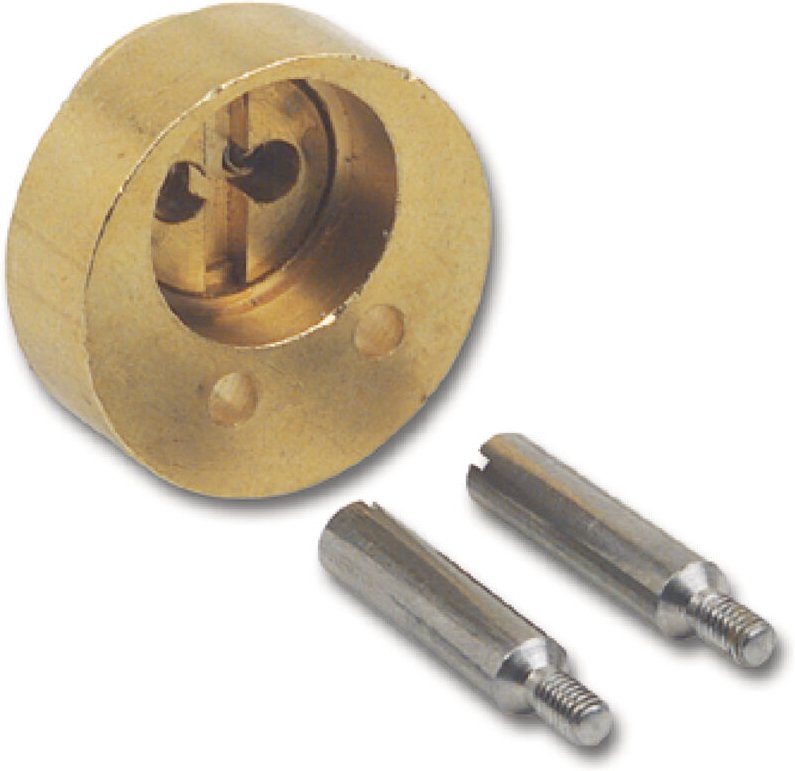 FP - junie 7638 ass Verlängerung für Zylindereinsatz l 7, 5 mm, Messing blank