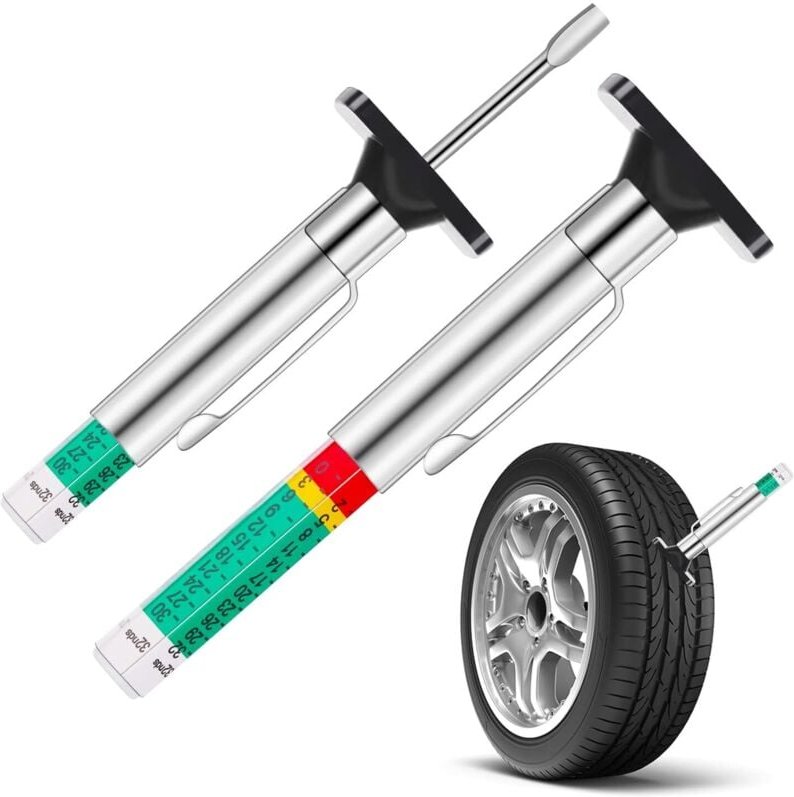 Thumbnail - Profiltiefenmesser, 2er-Pack farbcodierte Reifentiefenmesser 32./25 mm Genaue Werkzeuge zur Messung der Profiltiefe