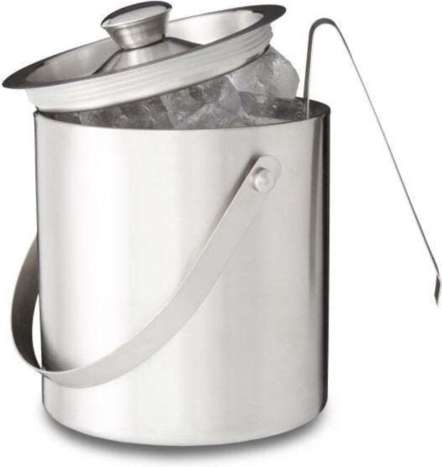 Thumbnail - Ice bucket 2 liter closing with lid and tongs ice cube container wine cooler