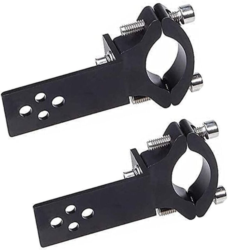 Ersandy - 2 Stück Motorrad-Gabelrohrschelle, horizontale/vertikale Installation, LED-Lichtleistenhalterung, 22 mm-36 mm