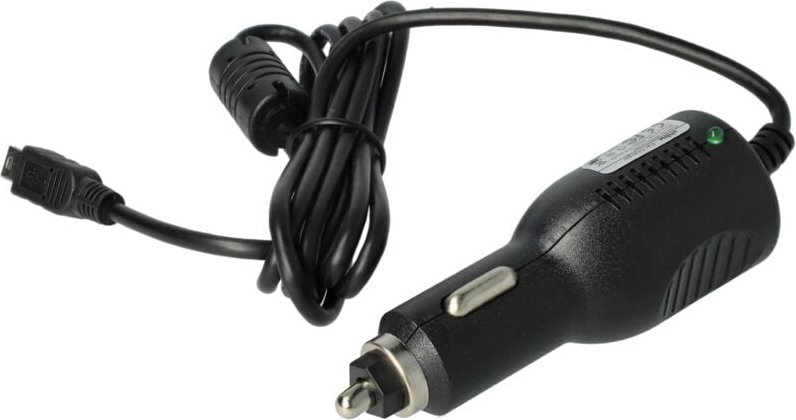 vhbw KFZ-LADEKABEL AUTOLADEKABEL für Navigationsgeräte mit Mini-USB-Anschluss mit Integriertem TMC-Empfänger u.a. für GA...