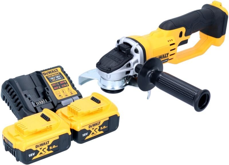Dcg 412 P2 Akku Winkelschleifer 18 v 125 mm + 2x Akku 5,0 Ah + Ladegerät - Dewalt