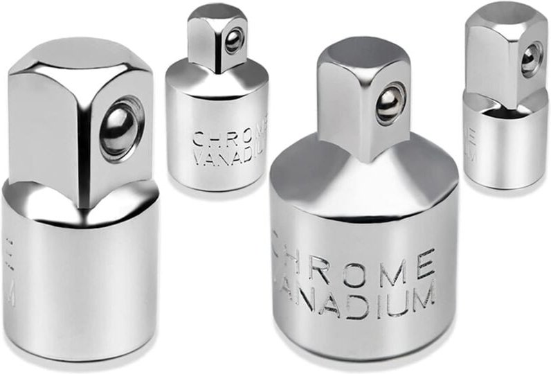 4-teiliges Ratschenadapter-Set, Ratschen-Steckschlüssel-Adapter 1/2" auf 3/8", 3/8" auf 1/2", 1/4" auf 3/8", 3/8" auf 1/...