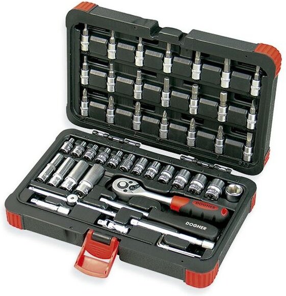 Innensechskant-Steckschlüsselgehäuse 1/4 47-teilig Dogher 500-003