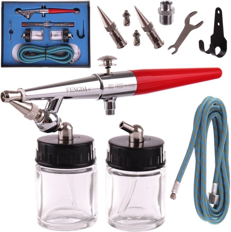 Airbrush Grosse Düsen 0,5 0,8 1,0 Mm 2 Tanks Malerei Modellierung