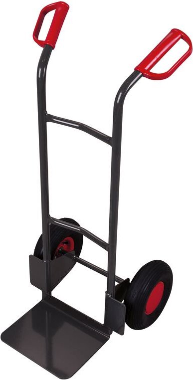 VARIOfit Stahlrohrkarren 200kg Traglast mit gebogenen Querstreben Anthrazitgrau Luftbereifung